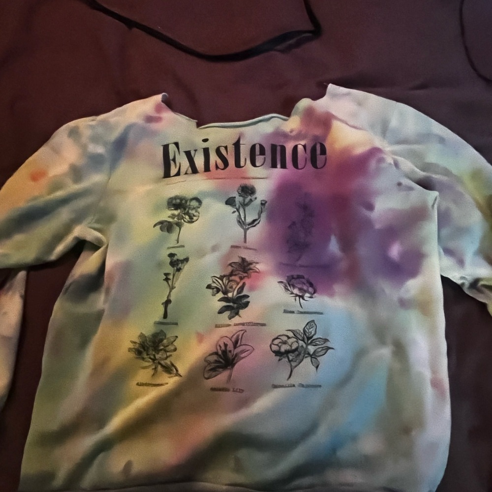 Existence Floral Tie-Dye Sweatshirt - Pastel Multi
